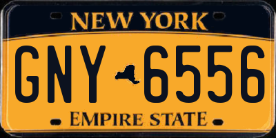NY license plate GNY6556