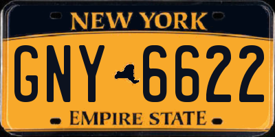 NY license plate GNY6622