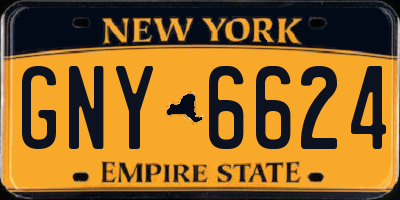 NY license plate GNY6624