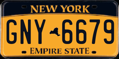 NY license plate GNY6679