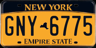NY license plate GNY6775