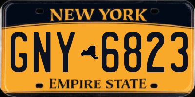 NY license plate GNY6823