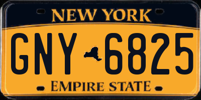 NY license plate GNY6825