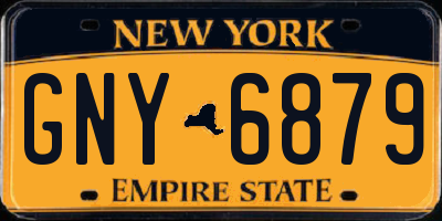 NY license plate GNY6879