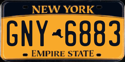 NY license plate GNY6883