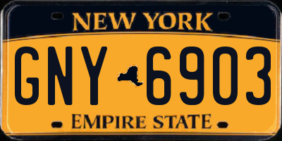 NY license plate GNY6903