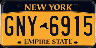 NY license plate GNY6915