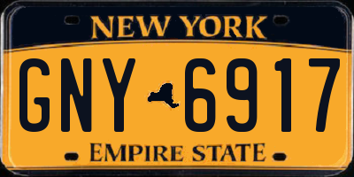 NY license plate GNY6917