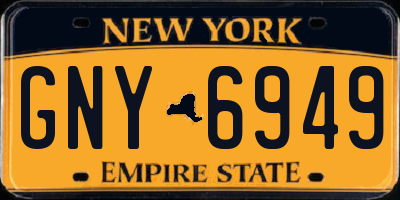 NY license plate GNY6949
