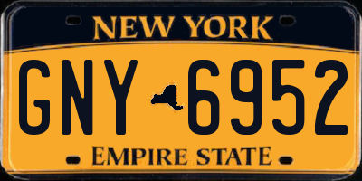 NY license plate GNY6952