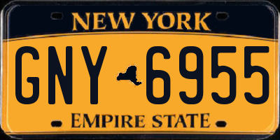 NY license plate GNY6955