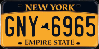 NY license plate GNY6965