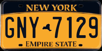 NY license plate GNY7129