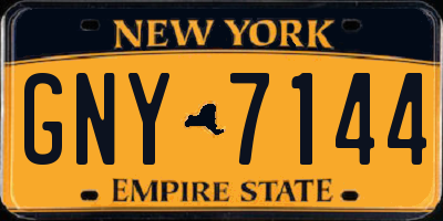 NY license plate GNY7144