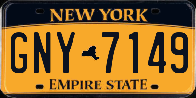 NY license plate GNY7149