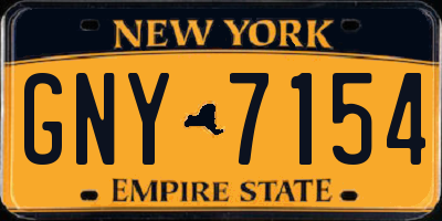 NY license plate GNY7154