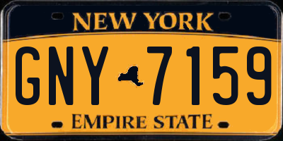 NY license plate GNY7159