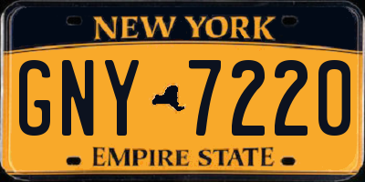 NY license plate GNY7220