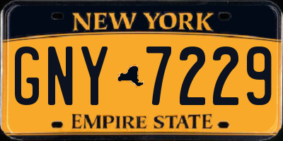 NY license plate GNY7229