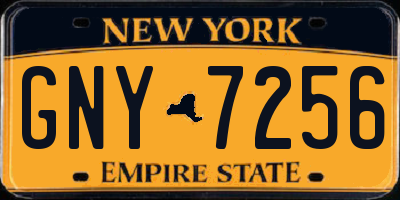 NY license plate GNY7256