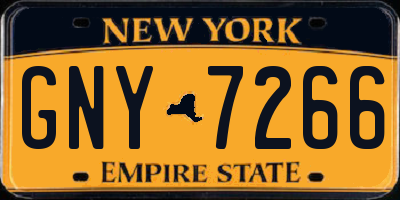 NY license plate GNY7266