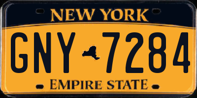 NY license plate GNY7284