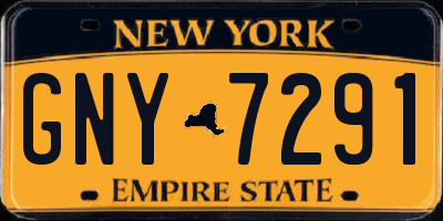NY license plate GNY7291