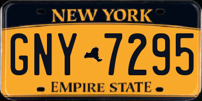 NY license plate GNY7295
