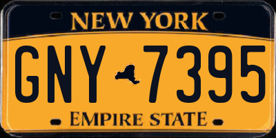 NY license plate GNY7395