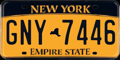 NY license plate GNY7446