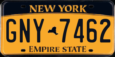 NY license plate GNY7462