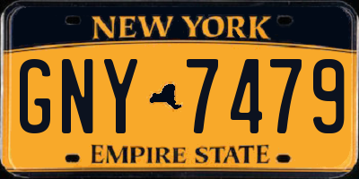 NY license plate GNY7479