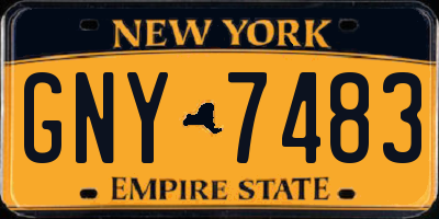 NY license plate GNY7483