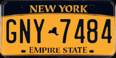 NY license plate GNY7484