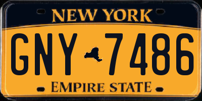 NY license plate GNY7486