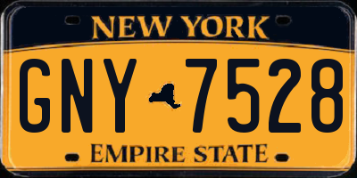 NY license plate GNY7528