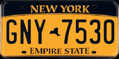 NY license plate GNY7530