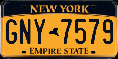 NY license plate GNY7579