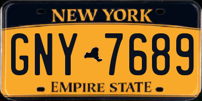 NY license plate GNY7689