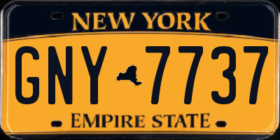 NY license plate GNY7737