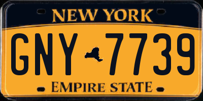 NY license plate GNY7739