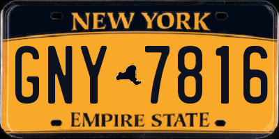 NY license plate GNY7816