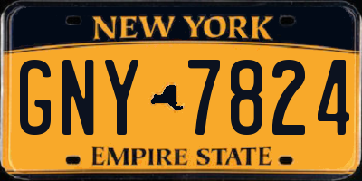 NY license plate GNY7824