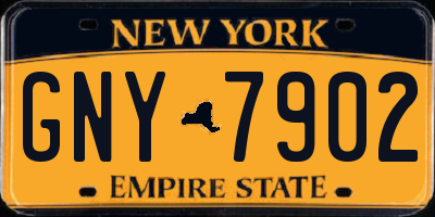 NY license plate GNY7902