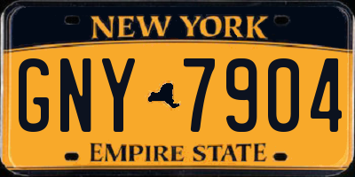 NY license plate GNY7904