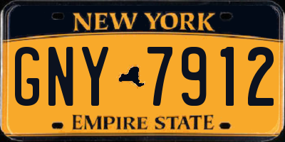 NY license plate GNY7912