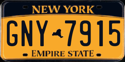 NY license plate GNY7915