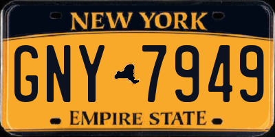 NY license plate GNY7949