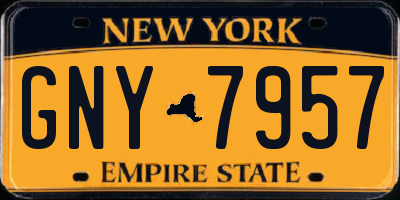 NY license plate GNY7957