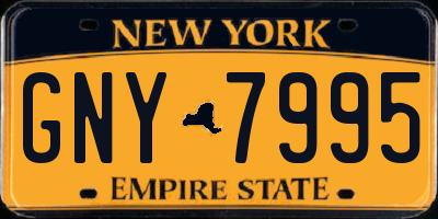 NY license plate GNY7995